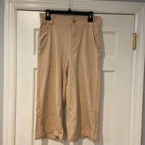 DG2 by Diane Gilman Khaki Wide-Leg Crop Pants – Size 10P